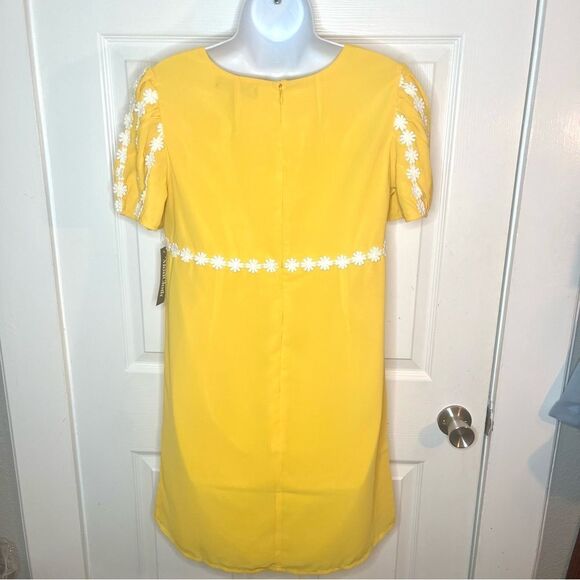 Modcloth Yellow How Sweet It Is Mini Shift Dress Sunny Bright 8 70s Retro NWT - Picture 10 of 13